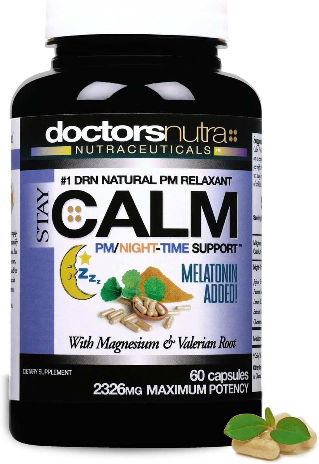 B-Calm-PM de Doctors Nutra: Suplemento Nocturno con Ashwagandha y Melatonina (30 Cápsulas)