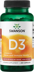 Swanson Vitamina D3 1000 UI - 250 Cápsulas Blandas