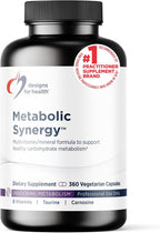 Designs for Health Metabolic Synergy - Multivitamínico y mineral (360 cápsulas)