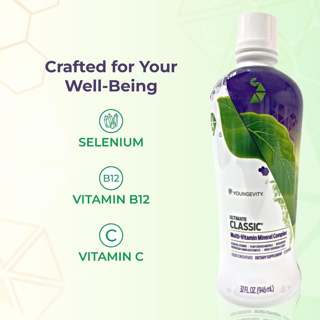 Youngevity Ultimate Classic - Multivitamínico y Mineral Líquido de Alta Absorción