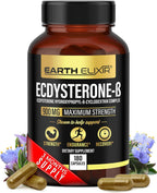 Earth Elixir Ecdysterone 900mg (180 Cápsulas) – Suplemento Deportivo con Beta-Ecdysterona y Ciclodextrina para Máxima Biodisponibilidad