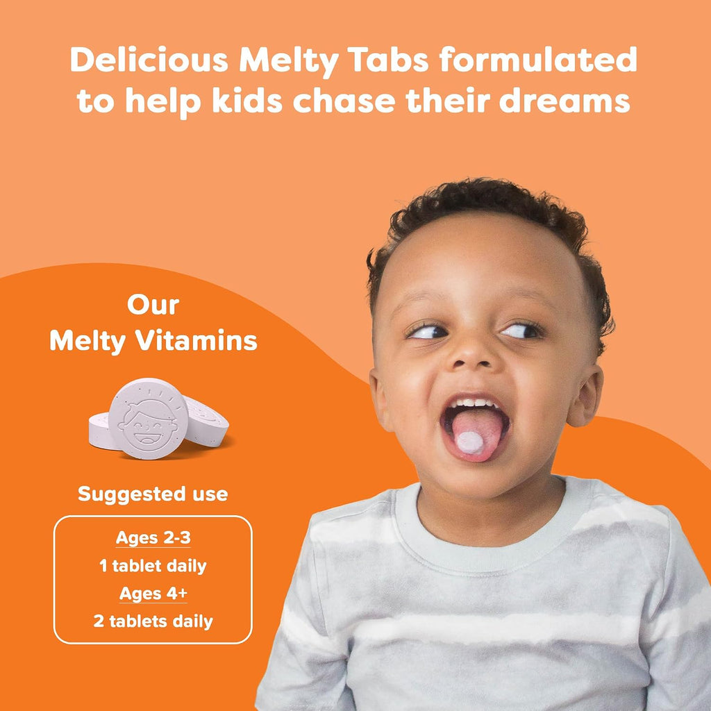 Renzo's Bright & Brainy Vitamina B6, Comprimidos Disolventes para Niños, 60 Unidades, Sabor Naranja Sin Azúcar