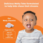 Renzo's Bright & Brainy Vitamina B6, Comprimidos Disolventes para Niños, 60 Unidades, Sabor Naranja Sin Azúcar