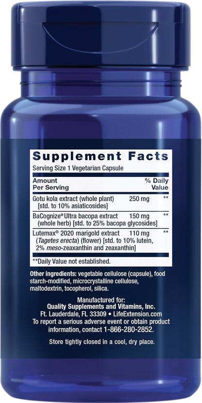 Life Extension Quick Brain Nootropic – 30 – Aprendizaje y retención: Al favorecer la concentración, este – Image 2