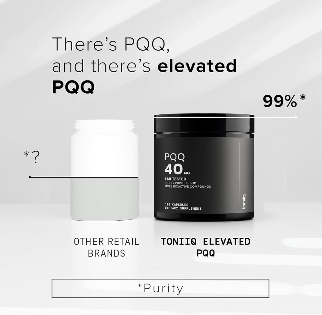 Toniiq PQQ 40 mg - 120 Cápsulas - Alta Pureza 99%+