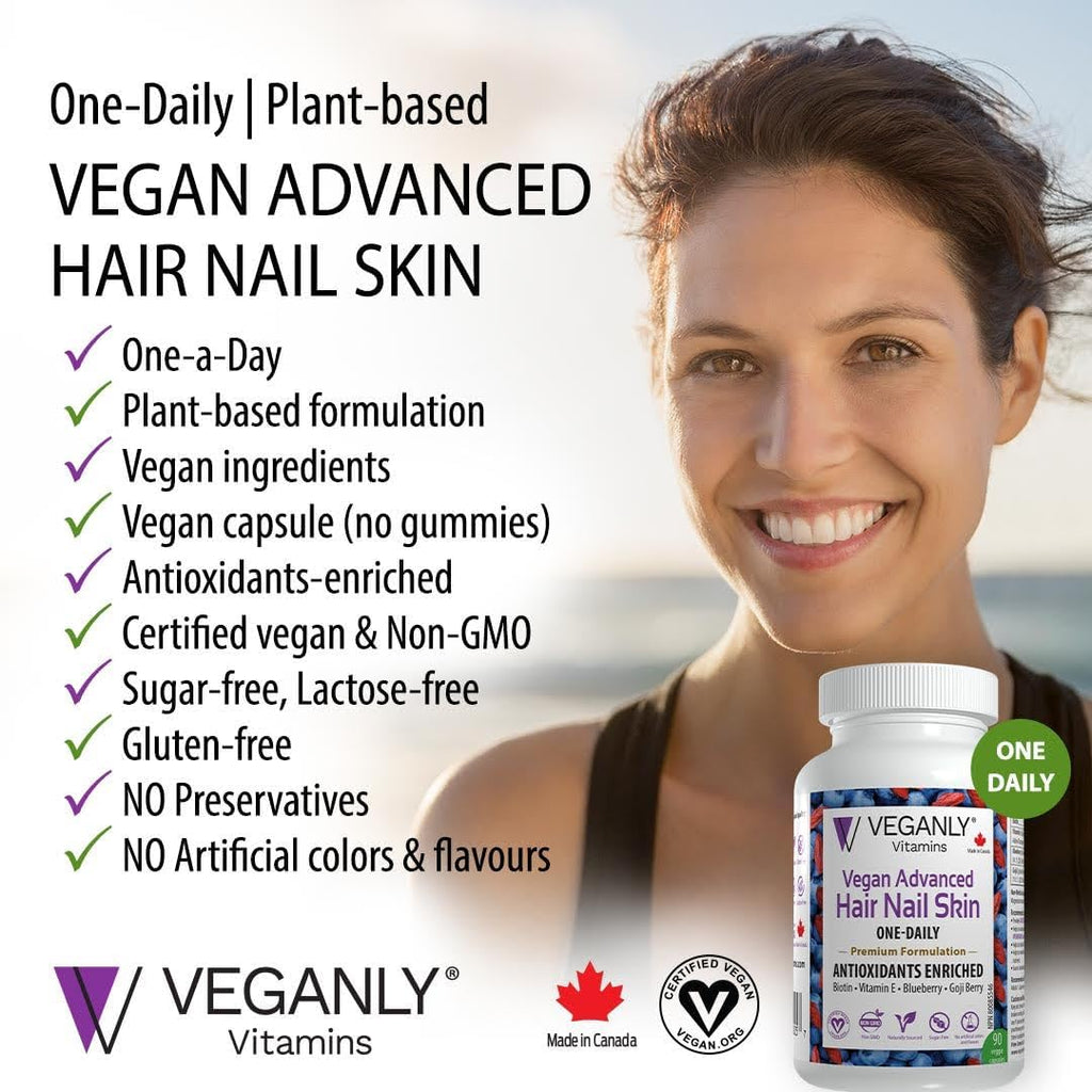 Vegan Advanced Hair Nail Skin One-Daily, 90 Cápsulas Veganas