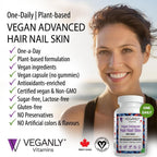 Vegan Advanced Hair Nail Skin One-Daily, 90 Cápsulas Veganas