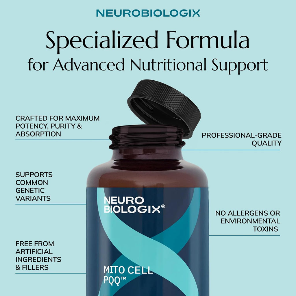 Neurobiologix Mito Cell PQQ Energía y Concentración - 60 Cápsulas