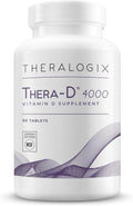 Theralogix Thera-D 4000 - Vitamina D3 4000 UI (100 mcg) - 90 Comprimidos - Apoyo Inmunológico y Óseo