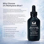 Valboren Labs Azul de Metileno 2% Grado Farmacéutico - Libre de Formaldehído y Alcohol - Suplemento Alimenticio - 118 ml