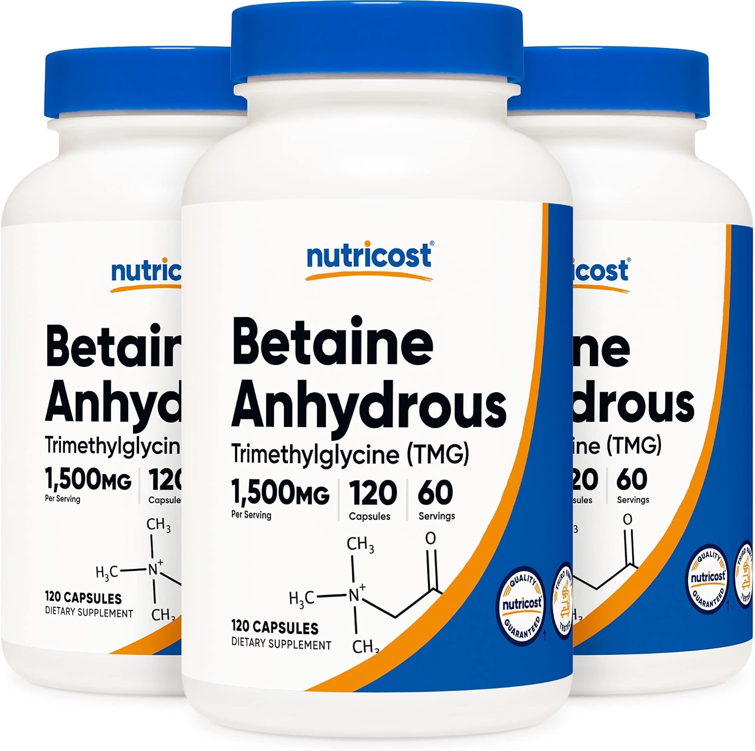 Nutricost Betaína Anhidra 1500mg, 240 Cápsulas