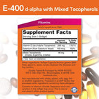 Now Foods Vitamin E-400 IU, 100 Softgel