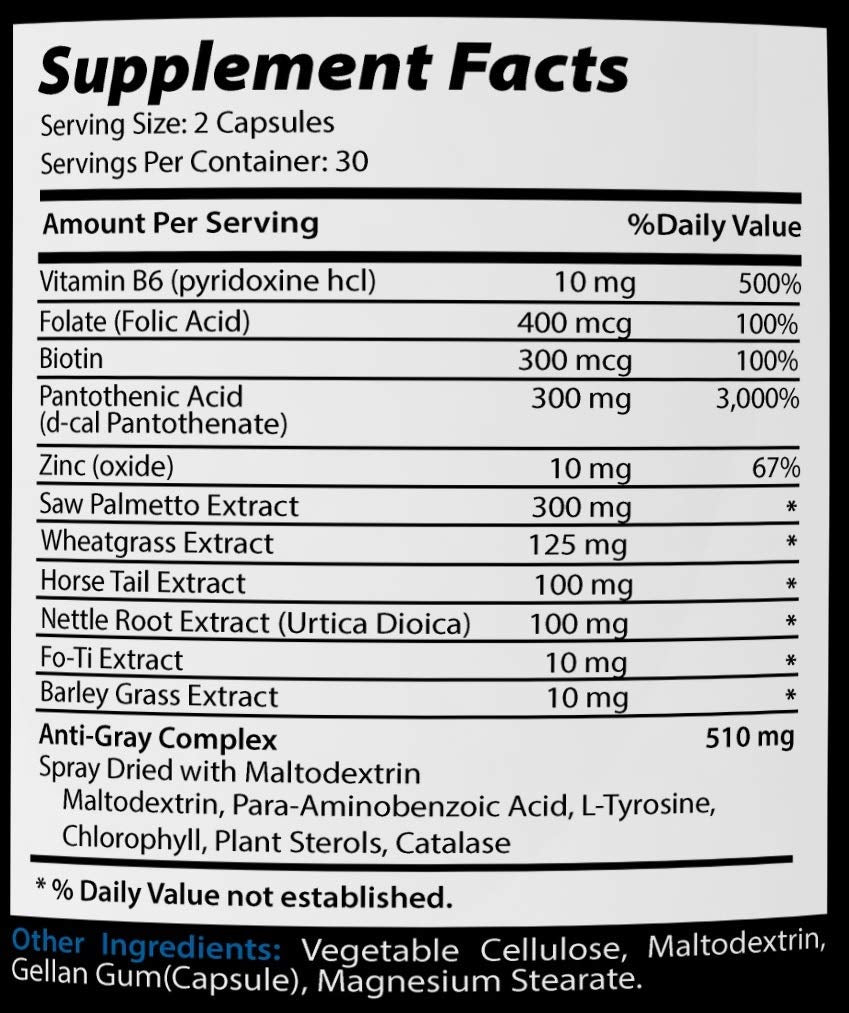 Absonutrix Anti-Grey Advanced Hair Formula - 60 Cápsulas