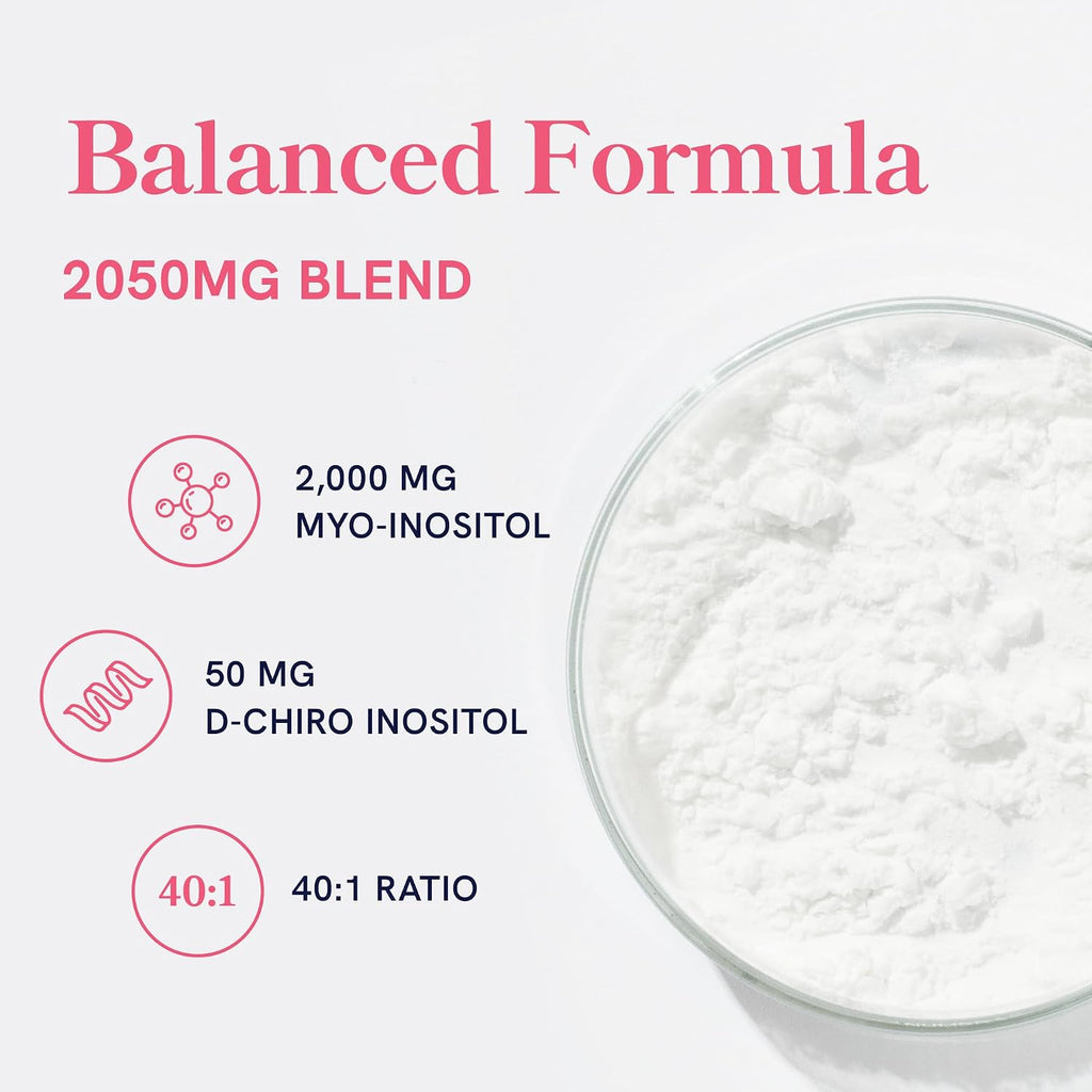 Myo-Inositol & D-Chiro Inositol en Polvo | Ratio 40:1 | Equilibrio Hormonal Femenino | 30 Dosis