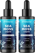 Vitamatic Musgo Marino Irlandés Líquido Orgánico con Bladderwrack y Bardana - 2 Paquetes - 2800 mg