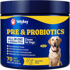 YoYoBay Probióticos para Perros - 6B UFC, Sabor a Pato y Pera - 2 Paquete (360 Chicles)