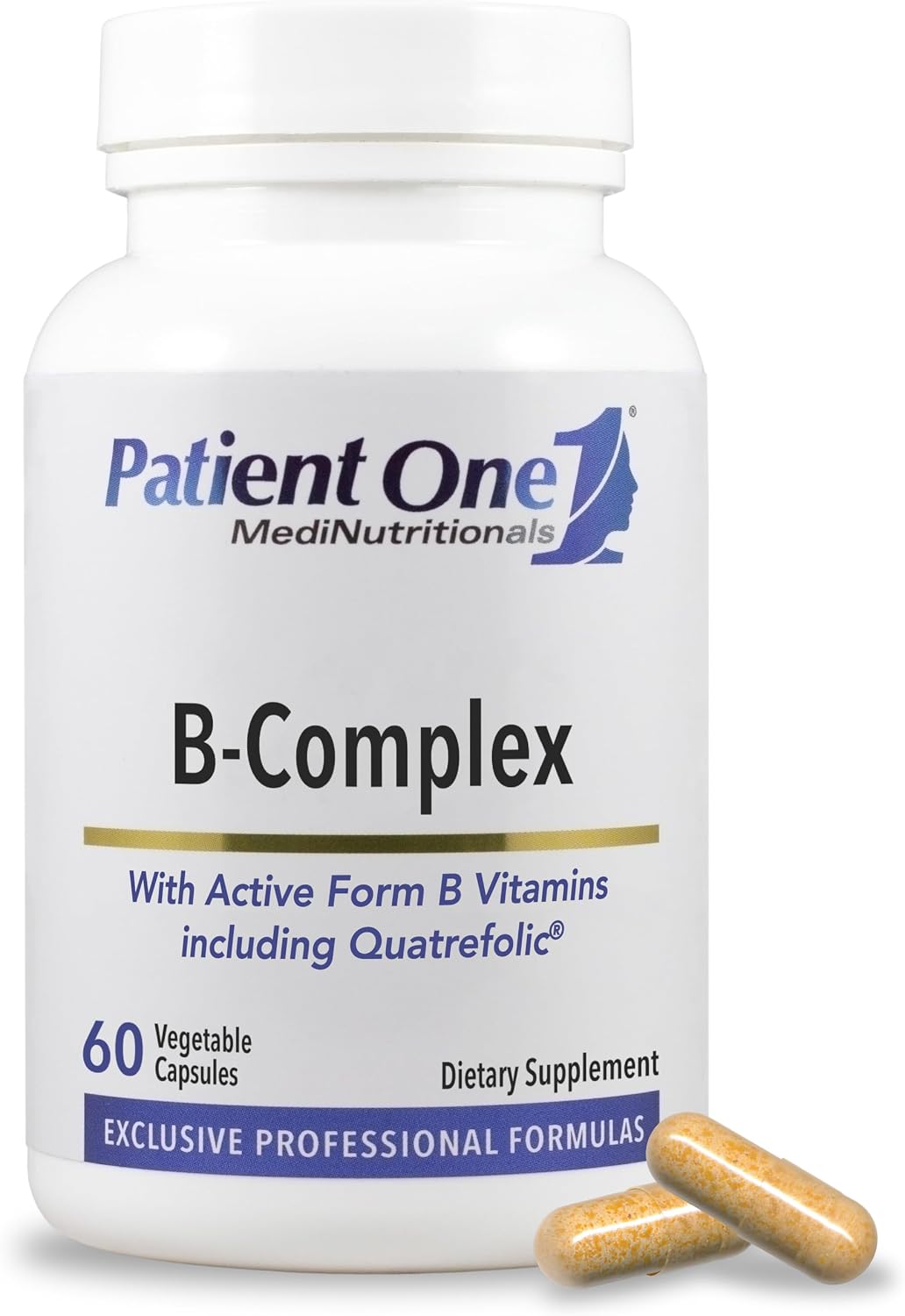 Patient One B-Complex - Complejo B con Quatrefolic, 60 Cápsulas