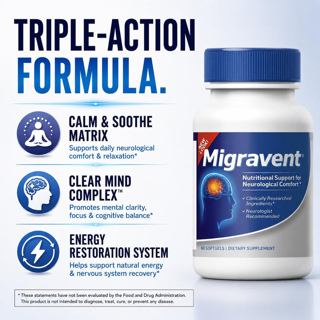 Vita Sciences Migravent – Fórmula Nutricional Avanzada con Magnesio, CoQ10, Vitamina B2 y Butterbur – 60 Cápsulas