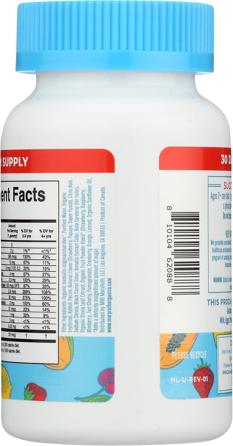 Mary Ruth's Kids Sugar Free Multivitamin Gummies - 30 Gominolas