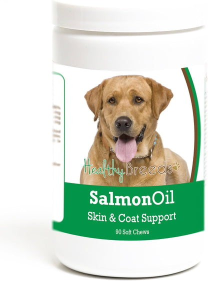 Healthy Breeds Labrador Retriever Salmon Oil Soft Chews 90 Count – Image 1