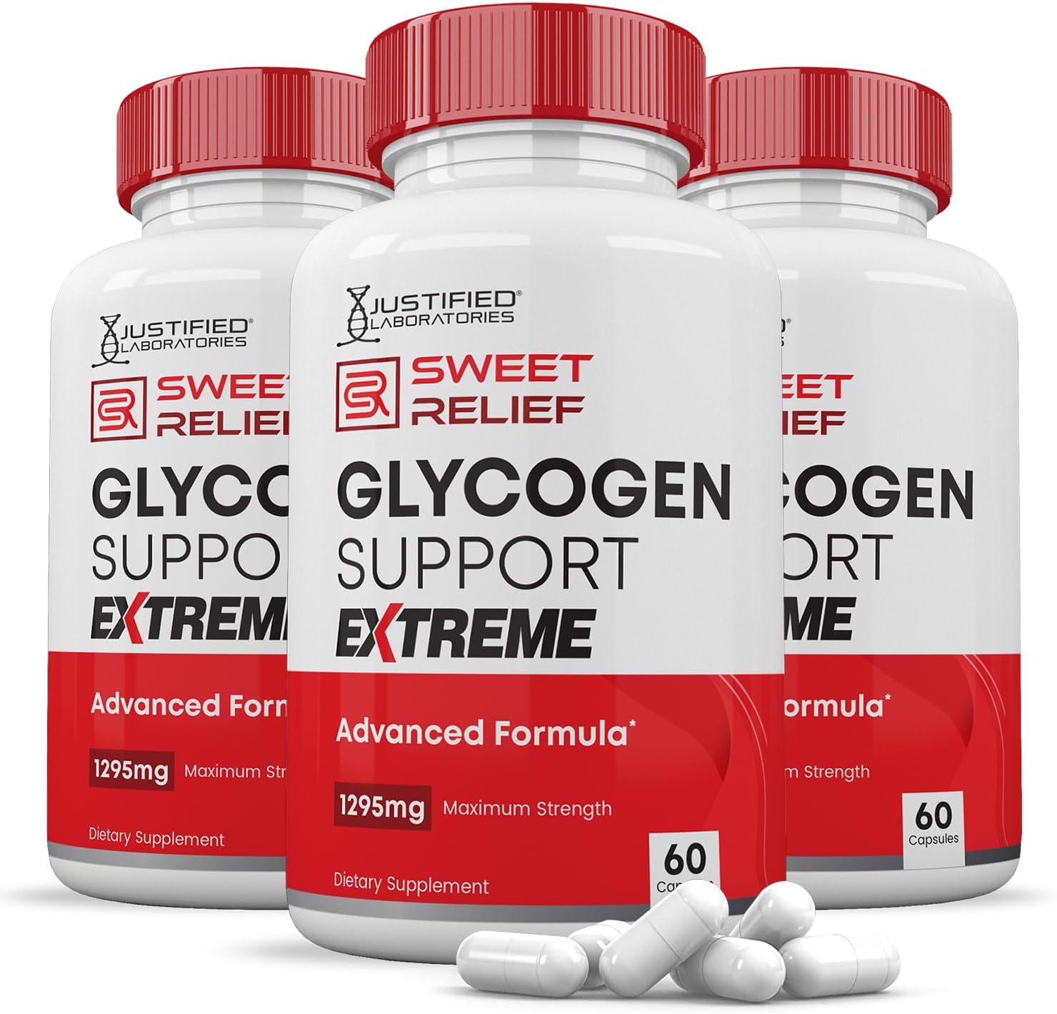 Sweet Relief Glycogen Support Extreme Advanced Formula 1295mg - 180 Cápsulas (Pack de 3)