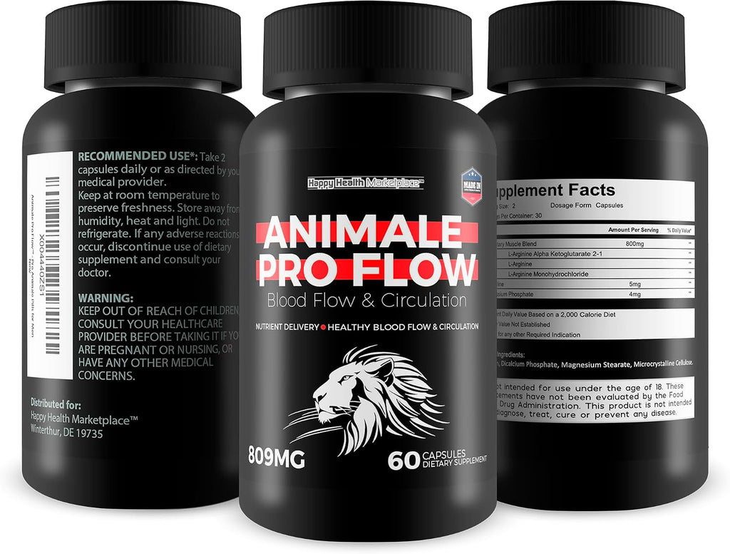 Animale Pro Flow - Complemento alimenticio para el flujo sanguíneo en hombres