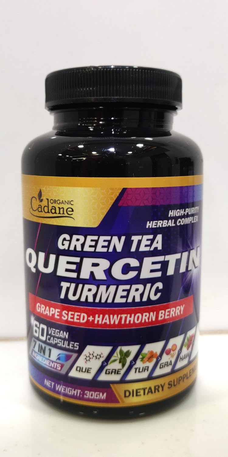 Organic Cadane Quercetin Suplemento Orgánico - 60 Cápsulas Superfood