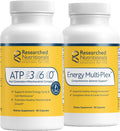 Researched Nutritionals Pack Duo de Vitaminas para Hombres y Mujeres - ATP 360 y Multi-Plex - Apoyo Adrenal y Mitocondrial para Energía Celular Óptima