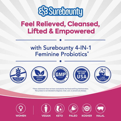 Probióticos para Mujeres, 120 mil millones UFC, 34 cepas, Prebióticos, Enzimas Digestivas, Arándano rojo, 4-en-1 Probiótico – Image 7