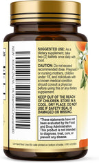 Vitamina C 1000mg con Escaramujo y Bioflavonoides - Suplemento Masticable Sin Azúcar - 60 Comprimidos