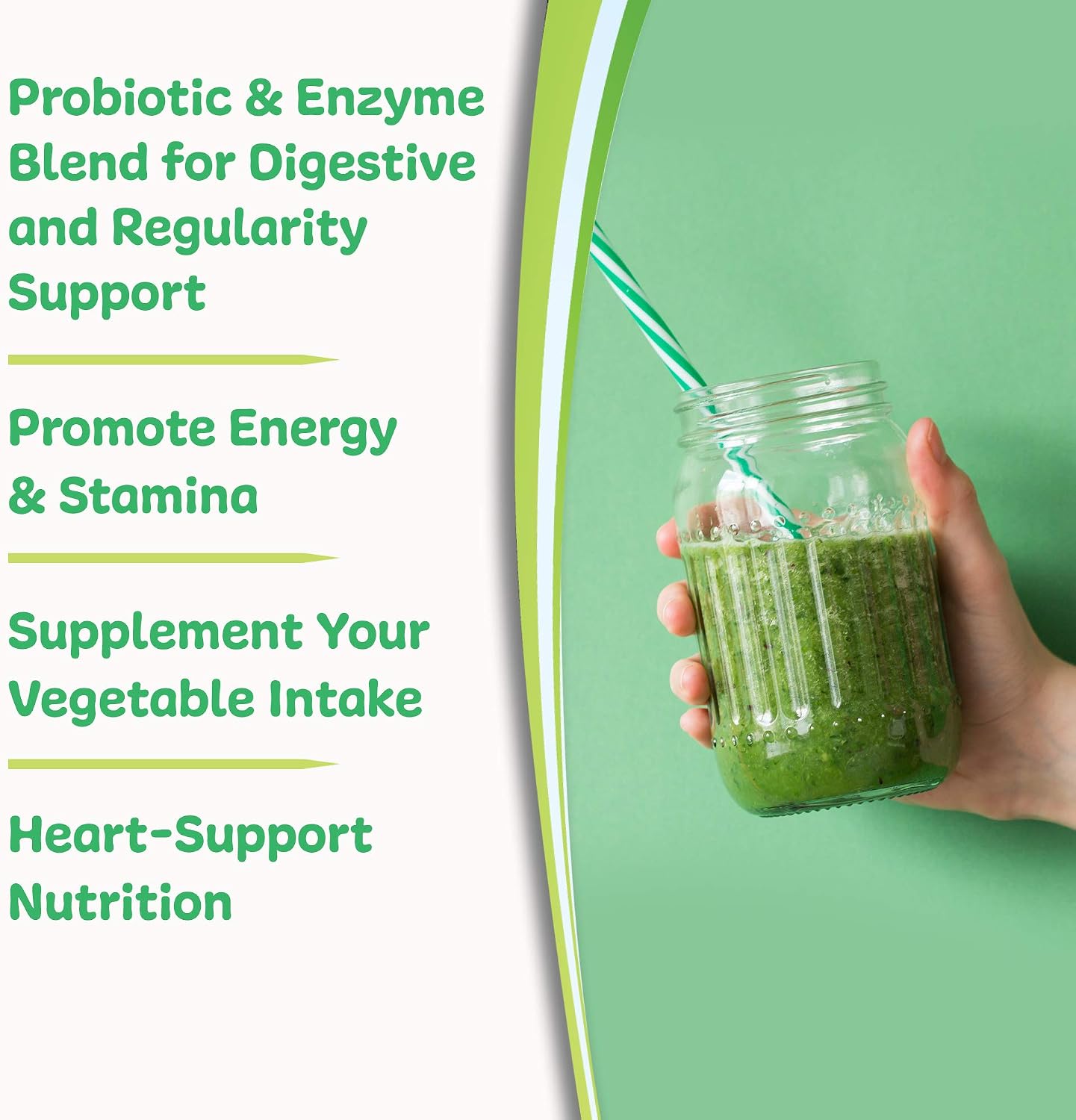 Royal Greens Superfood Powder | Polvo de Superalimentos Verdes con Probióticos y Enzimas | 305g (30 Días)