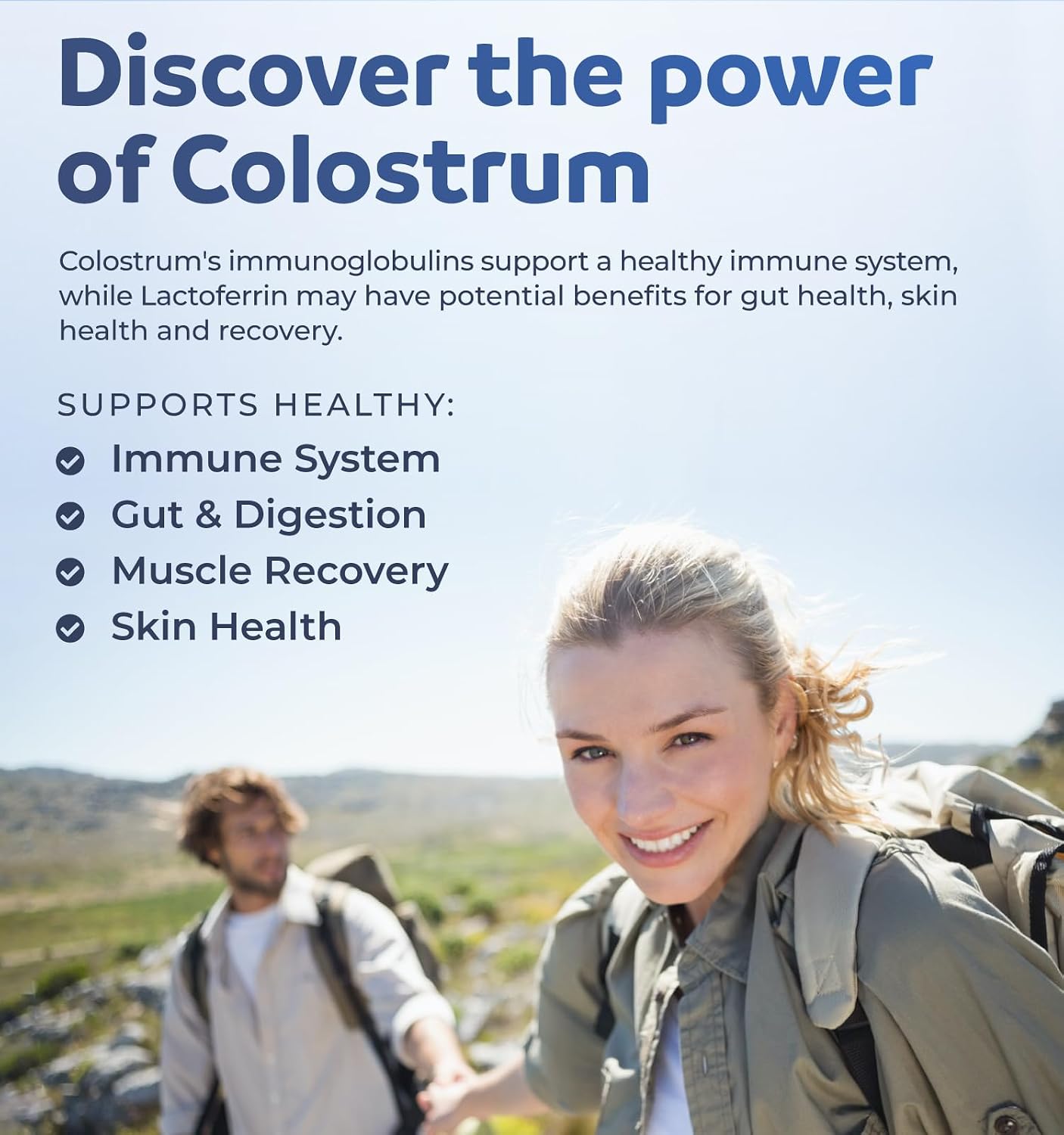 Calostro Bovino para Mujeres - 1000mg por Dosis con 30% IgG - Procesado a Baja Temperatura - 120 Cápsulas