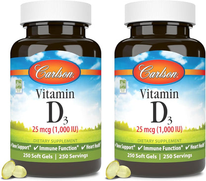 Carlson Vitamina D3 1000 UI (25 mcg) - 250 – Presentación: Las cápsulas blandas facilitan la ingestión y la – Image 7