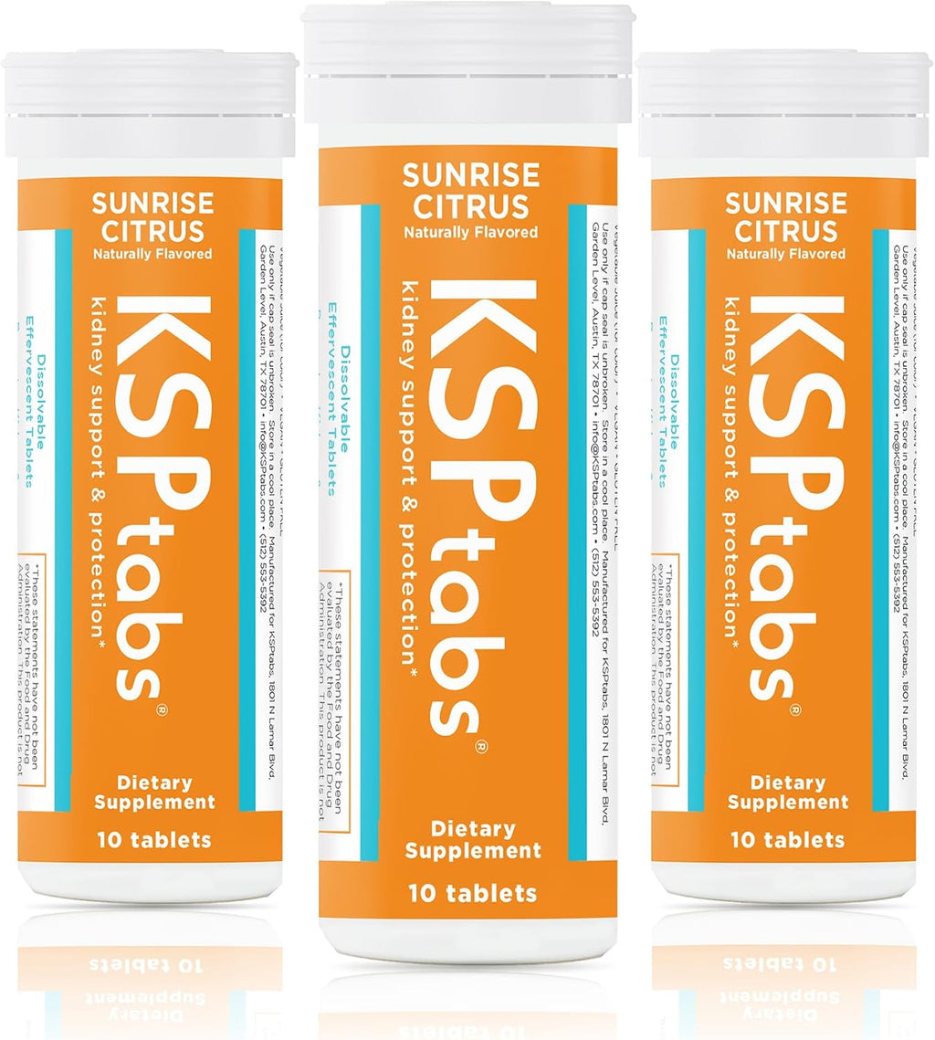 KSPtabs Key Lime - Suplemento natural de hidratación y salud renal, 3 paquetes