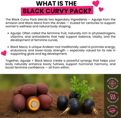 Aguaje y Maca Negra en Cápsulas para Mujer - Pack Curvy Negro - Curvy Fruit – Image 2