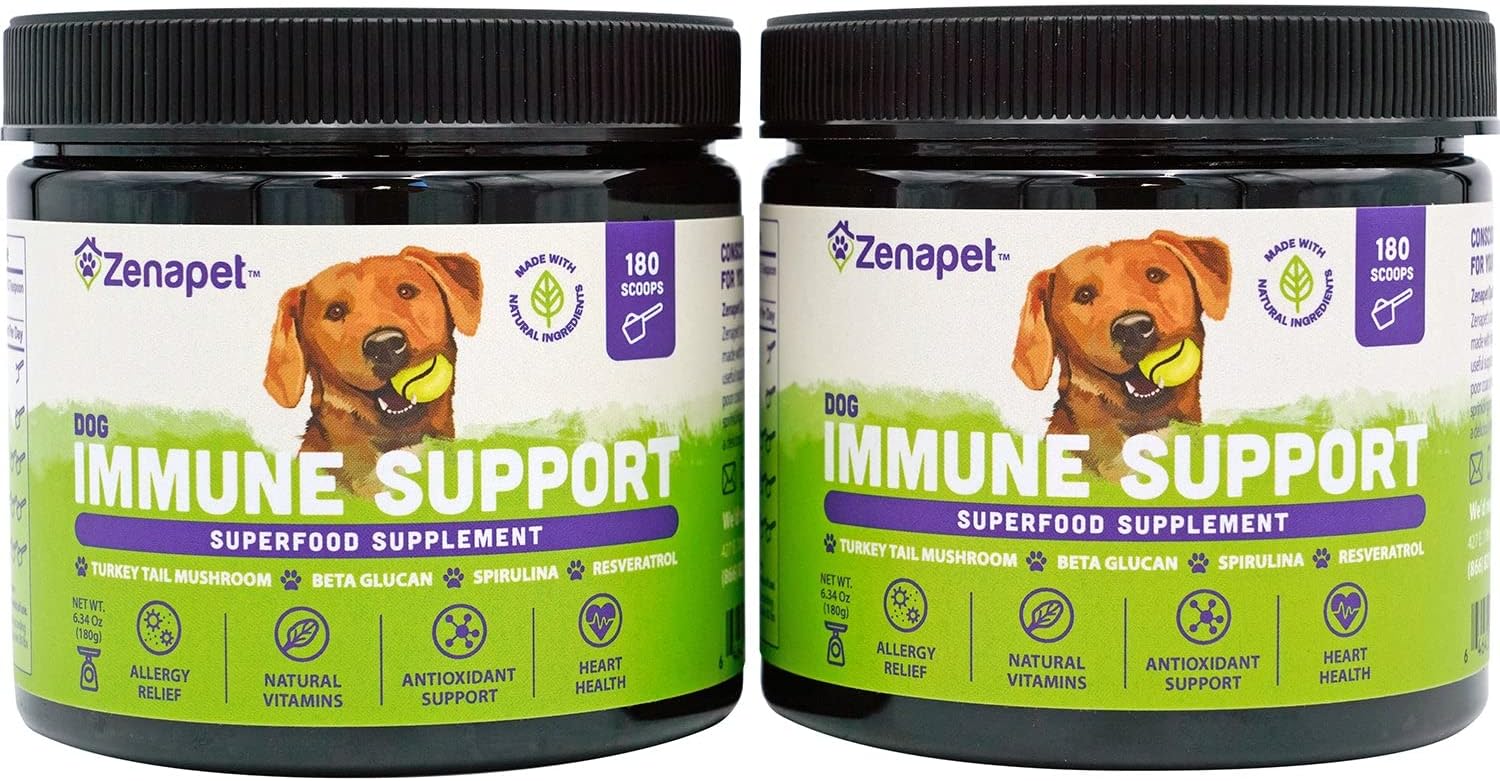 Zenapet Immune Support Premium Powder Topper para Perros - Apoyo Inmunológico y Digestivo