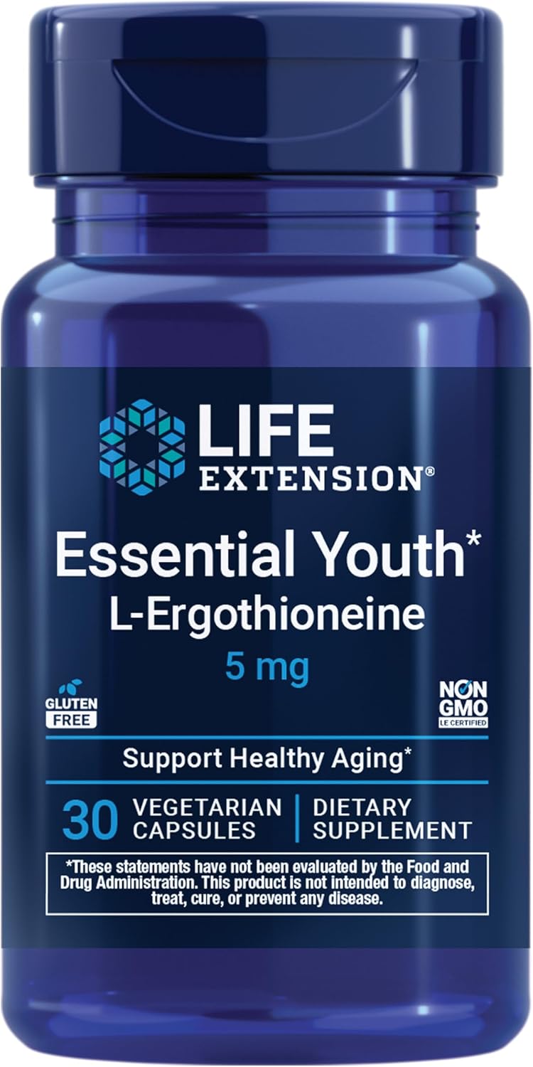 Life Extension Essential Youth L-Ergothioneine – 5 mg – 30 Cápsulas Vegetales