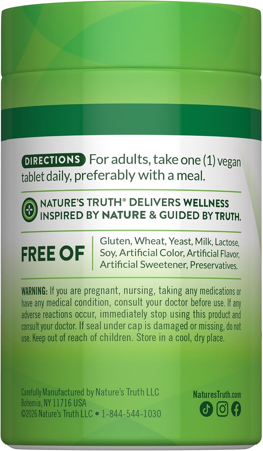 Vitamina B12 1000 mcg 75 Comprimidos de Liberación Prolongada - Nature's Truth