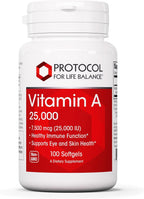 PROTOCOL FOR LIFE BALANCE Vitamina A 25.000 UI - 100 Cápsulas Blandas