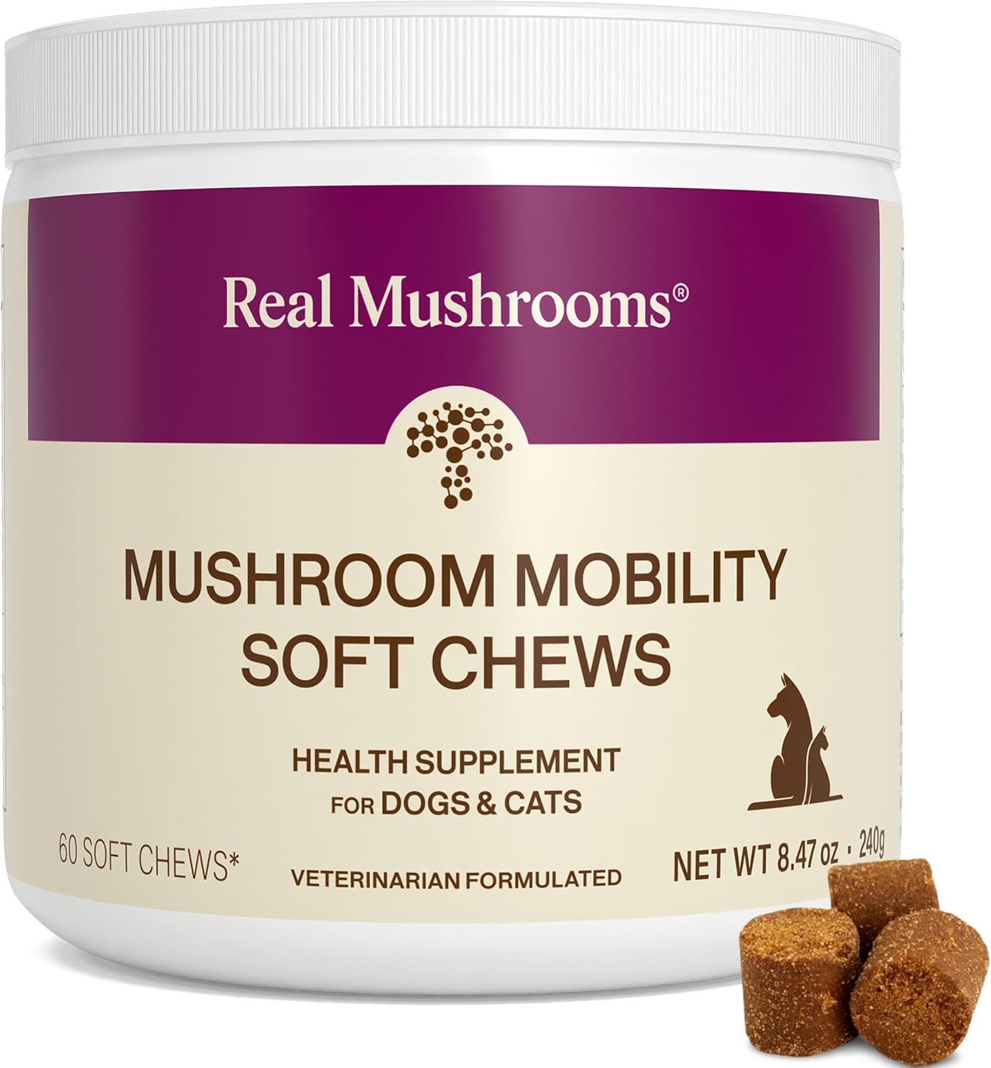 Real Mushroom Immune Pet Chews – 60 Masticables para Perros y Gatos