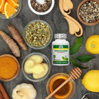 Immuniherb Suplemento de Apoyo Inmunológico con Jengibre, Forsythia, Regaliz, Vitamina C y Zinc - 60 Cápsulas Veganas