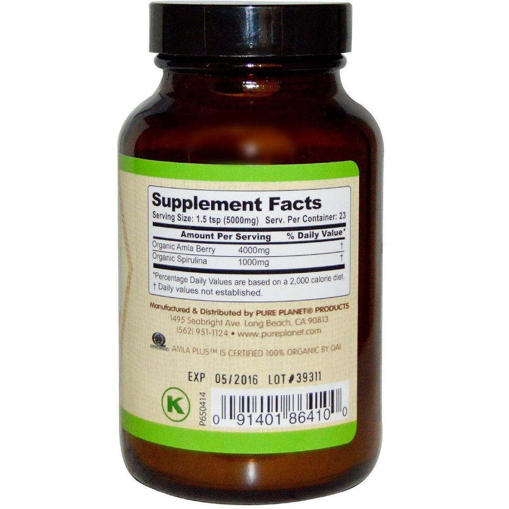 PURE PLANET Organic Amla-C Plus en polvo, 114 g