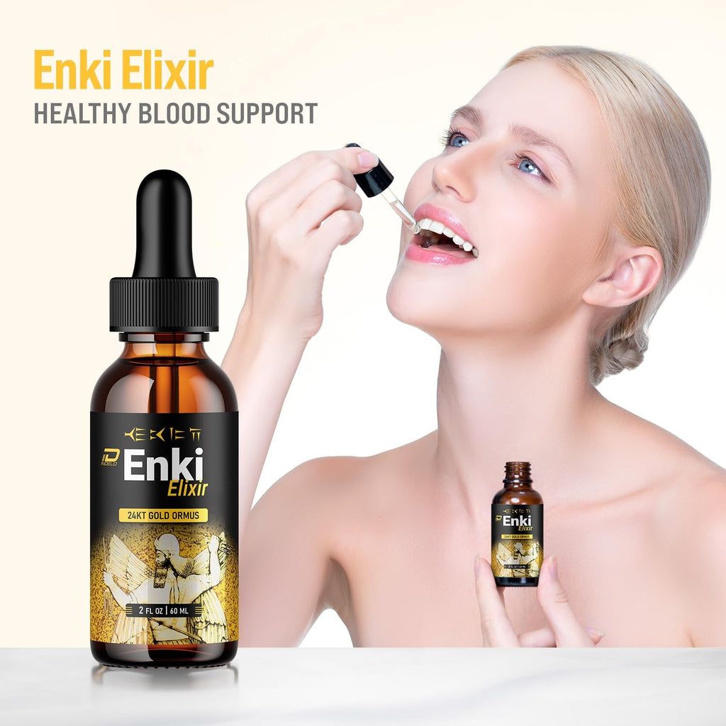Enki Elixir Drops Fórmula Saludable – Gotas Líquidas Naturales Extra Fuerza (5 Paquete – Suministro para 5 Meses)