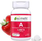 EZ Melts Vitamina A – Vegan Vitamin A Supplement – 60 Strawberry Flavored Orally Disintegrating Tablets