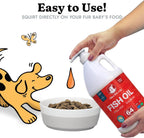 Aceite de Pescado para Perros - Piel y Pelaje Saludable, Salmón y Abadejo, Omega 3 Líquido (1,89 L)
