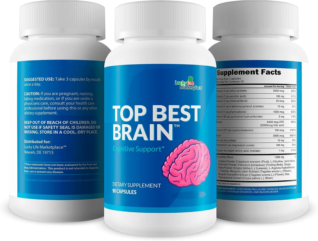 Suplemento de Apoyo Cognitivo para la Memoria, el Enfoque y la Claridad Mental - Fórmula Nootrópica