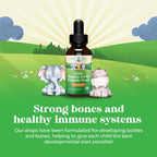 Natures Craft Gotas de Vitamina D3 y K2 para Niños - Suplemento Líquido Orgánico, 2 fl oz