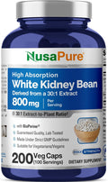 NusaPure Cápsulas de Judías Blancas, 800 mg, 200 Cápsulas Vegetales (Sin OGM, Vegano)