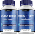 Neuro Thrive, Suplemento para la Memoria y Función Cognitiva - 120 Cápsulas (Pack de 2)