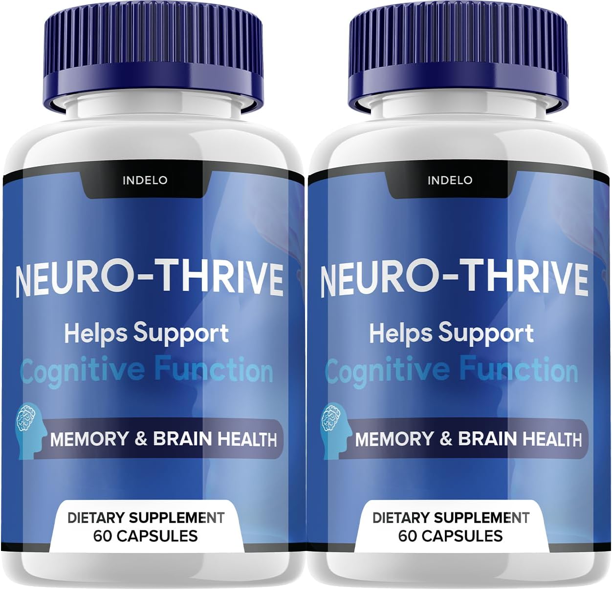 Neuro Thrive, Suplemento para la Memoria y Función Cognitiva - 120 Cápsulas (Pack de 2)